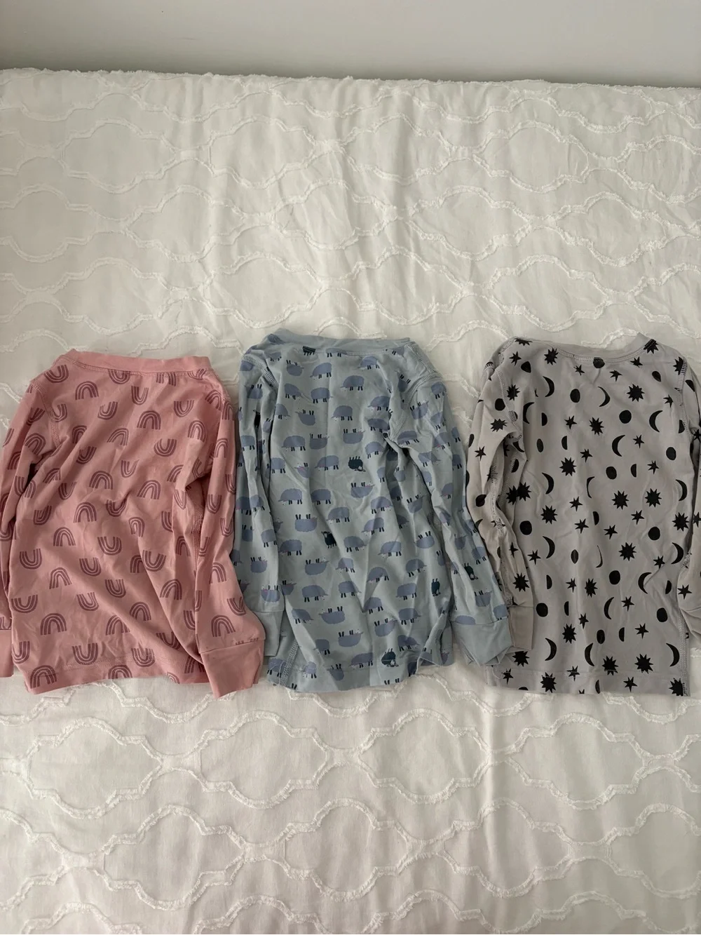 Hanna Andersson Toddler Pajama Trio - Pink, Blue & Gray Two Piece Pajamas